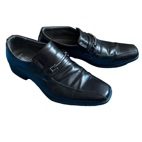 Apt. 9 Men's Sleek Black Slip-On Loafers Size 9 Ortholite & Memory Foam - Picture 1 of 11
